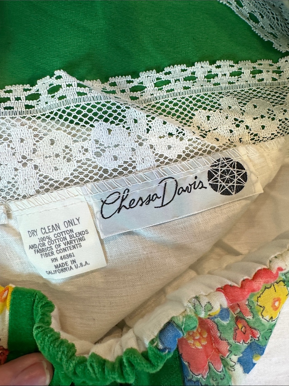 Vintage Chessa Davis Quilted Floral Skirt - Picture 2 of 7